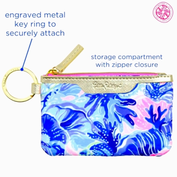 Lilly Pulitzer ID Window Case with Keyring - Picture 4 of 5